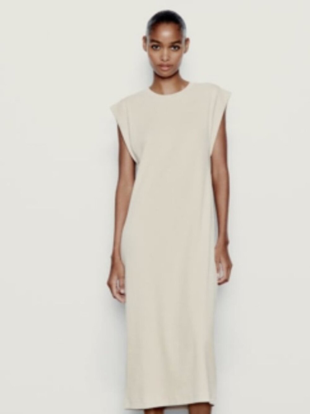 Zara Ribbed Sleeveless Muscle Tank Maxi Dress